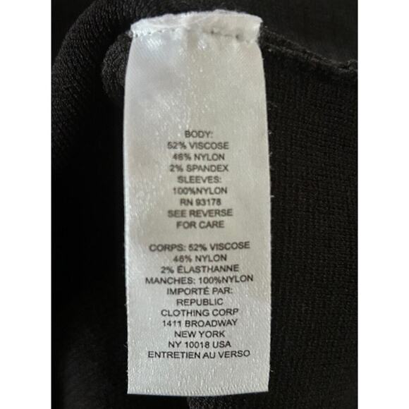 House of Harlow 1960 Black Sheer Sleeve Knit Top | Whimsigoth| Size Medium - Picture 6 of 6